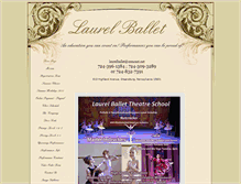 Tablet Screenshot of laurelballet.com
